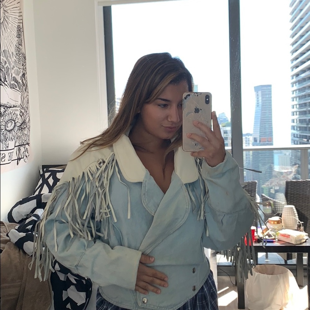 Vintage, one of a kind tassel jacket
